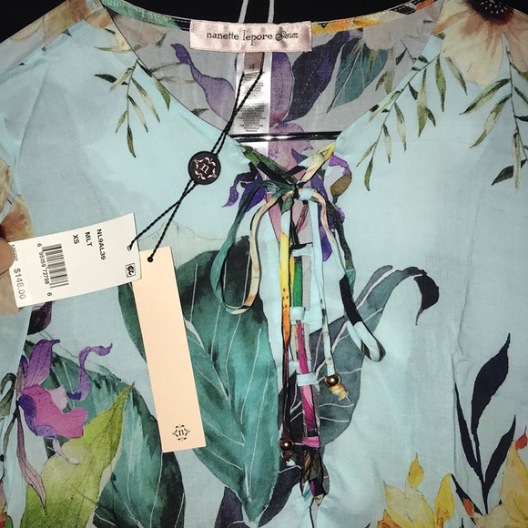 Nanette Lepore Swim coverup flower print new Sz XS - Picture 5 of 6